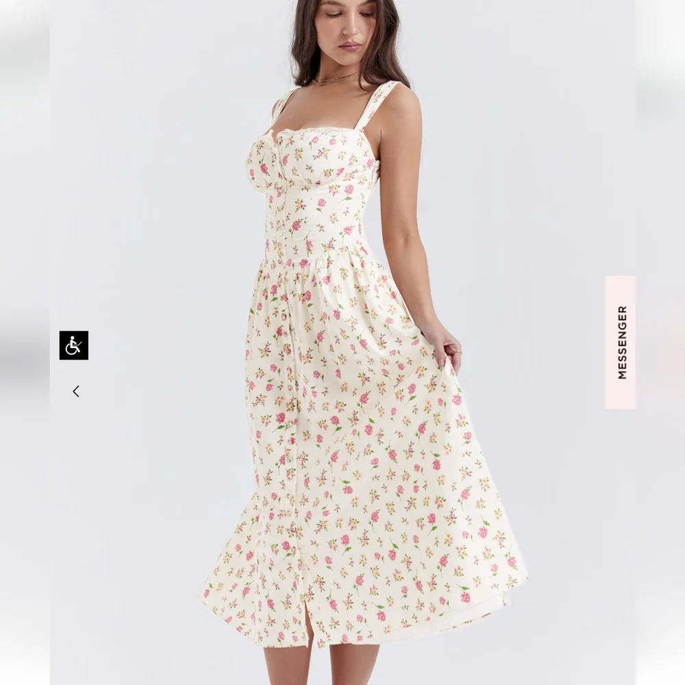 House of CB Tatiana Rose Print Midi Sundress - Picture 14 of 16